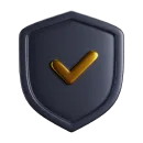 marca de verificación en un escudo
